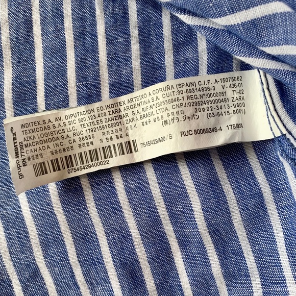 Zara blue casual button down shirt - Picture 6 of 6
